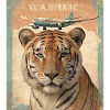 Tiger and plane