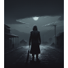Mysterious figure at night