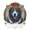 Royal Briard Chien avec Couronne et Serrure