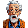 Astonished grandfather