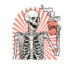 Skeleton Men Coffee Staying Alive