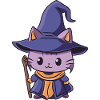 Schwarz Magier Katze