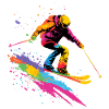Buntes Skiing Ski Wintersport