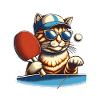 Table tennis cat