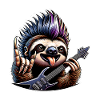 Sloth Rock and Roll Guitarist