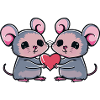 Mouse Couple Valentine's Day