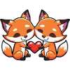 Fox Couple Valentine's Day