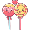 Lollipop Couple Love Heart Comic