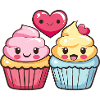 Muffin Couple Love Heart Comic