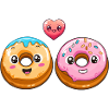 Donuts Couple Love Heart Comic