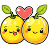 Lemon Couple Love Heart Comic