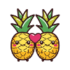 Pineapple Couple Love Heart Comic