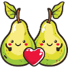 Pear Couple Love Heart Comic