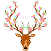 Deer with flowers in antlers