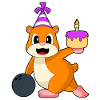Hamster Birthday Bowling