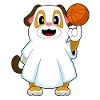 Dog Halloween Basketball