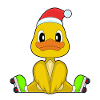 Duck Christmas Inline skating