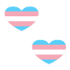 Trans Flag Hearts