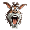 Screaming Donkey Cartoon