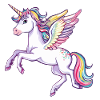 Regenbogenflügel Einhorn
