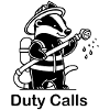 Firefighter badger - "Duty Calls" Design