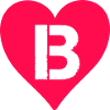 Heart Letter B