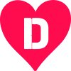 Heart Letter D