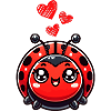 Ladybug Heart Love