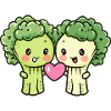 Broccoli Couple Love Heart Comic