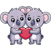 Koala Couple Saint-Valentin