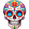 Vibrant Sugar Skull Floral Mexican