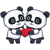 Panda Couple Valentine's Day