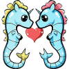Hippocampe Couple Saint-Valentin