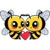 Couple d’abeilles Saint-Valentin