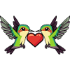Hummingbird Bird Couple Valentine's Day