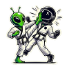 Alien vs Astronaut Karate Battle