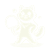 Cute cat playing table tennis