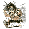 Giapponese nerd arrabbiato otaku