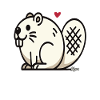 Funny fat beaver