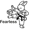 Karate Bunny Tagliare la legna - Fearless Design