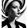 Op-art portrait