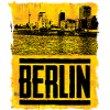Berlin skyline in retro style