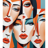 Portraits abstraits de femmes