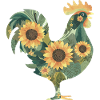 Floral Rooster