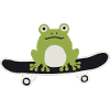 Skateboarding Frog
