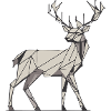 Hirsch 2D grau