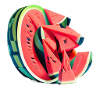 Watermelon in pieces