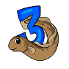 Tre 3 - Numero 3 - Numero 3 Compleanno Pesce