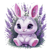 Kawaii Bunny with Lavender