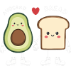 Avocado & Bread Love Illustration